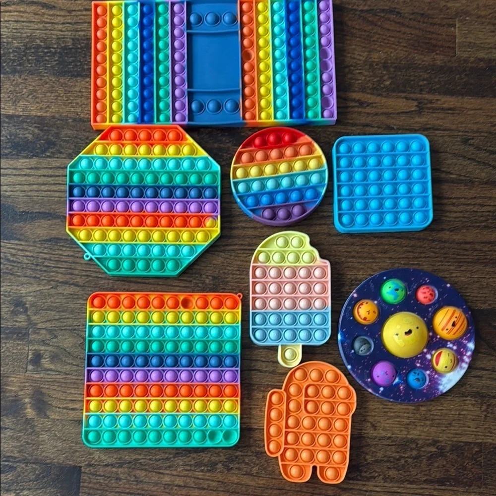 Rainbow Pop It Fidget Toy Set